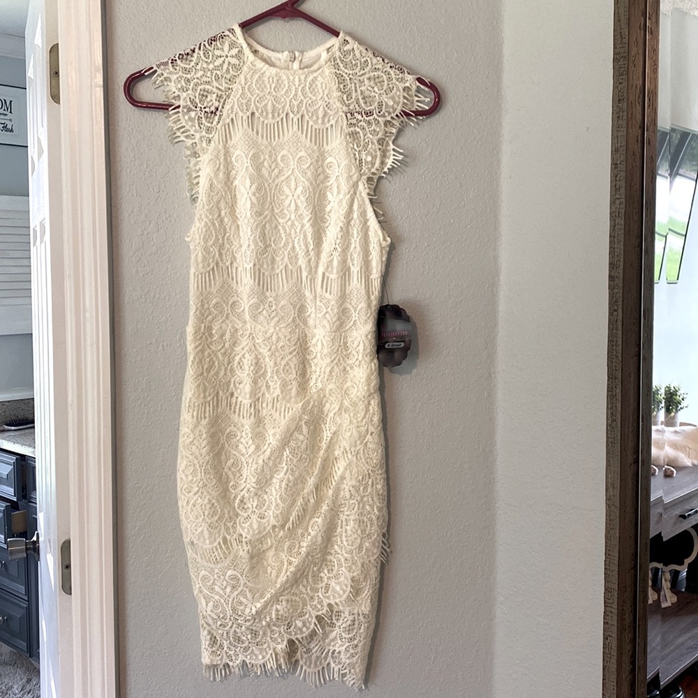 White lace dress